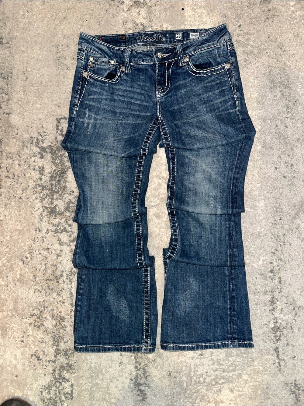 Miss Me Indigo Wide Leg Flare Jeans